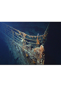L'épave du Titanic qui gît à 4000 m de profondeur